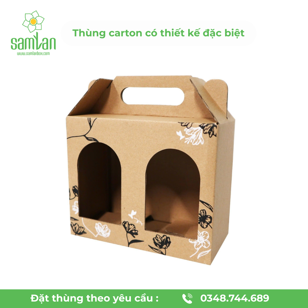 Thùng carton thiết kế đặc biệt, hộp carton có cửa sổ.