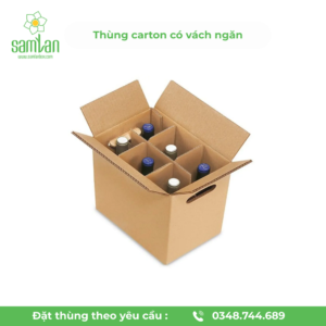 Thùng carton có vách ngăn, vách ngăn carton.