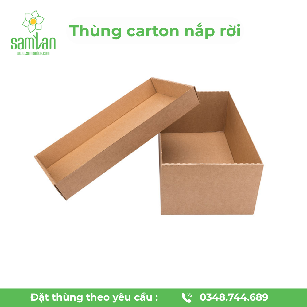 Thùng Carton Nắp Rời (Hộp Âm Dương)