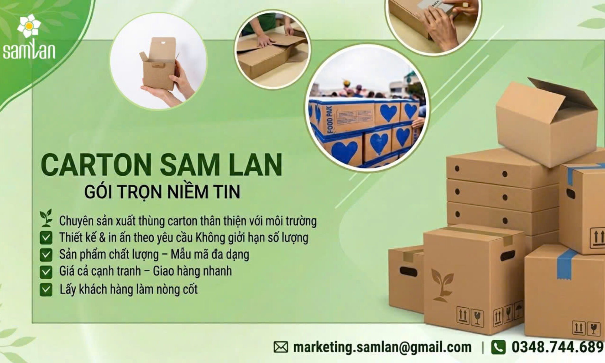Bao bì carton Sam Lan