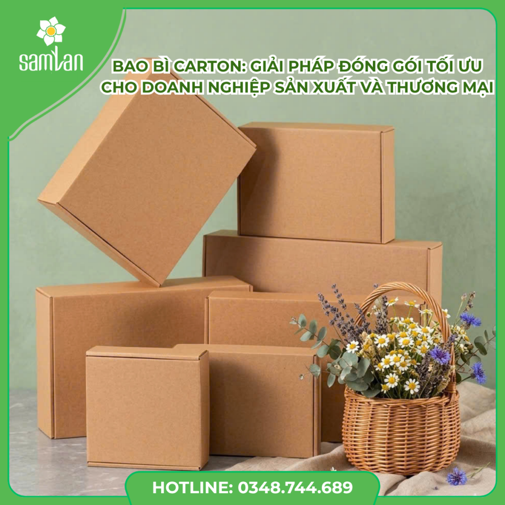 BAO BÌ CARTON: GIẢI PHÁP ĐÓNG GÓI TỐI ƯU CHO DOANH NGHIỆP SẢN XUẤT VÀ THƯƠNG MẠI