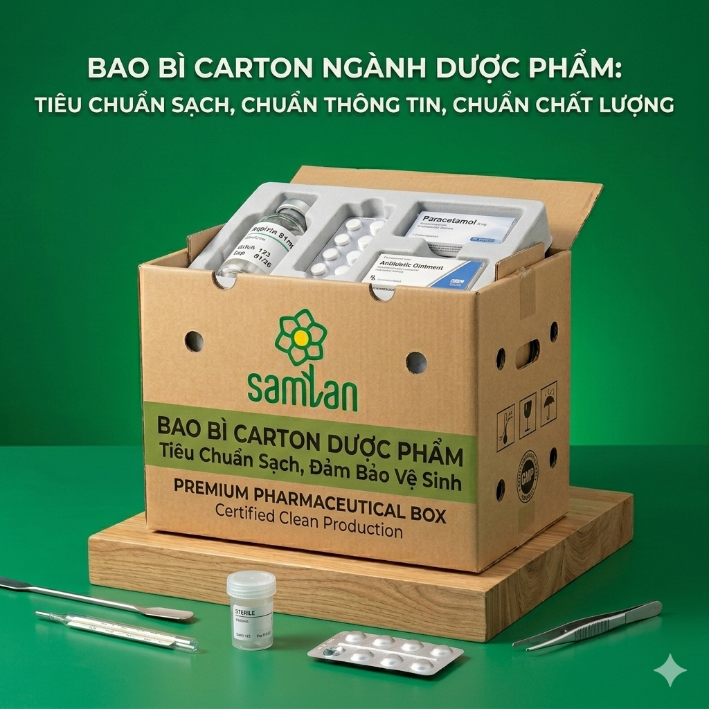Read more about the article Bao Bì Carton Ngành Dược Phẩm: Tiêu Chuẩn Sạch, Chuẩn Thông Tin, Chuẩn Chất Lượng