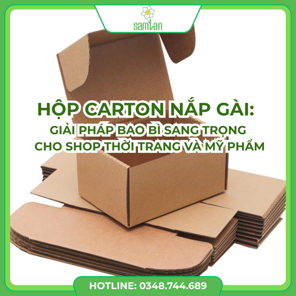 Hộp Carton Nắp Gài: Giải Pháp Bao Bì Sang Trọng Cho Shop Thời Trang Và Mỹ Phẩm