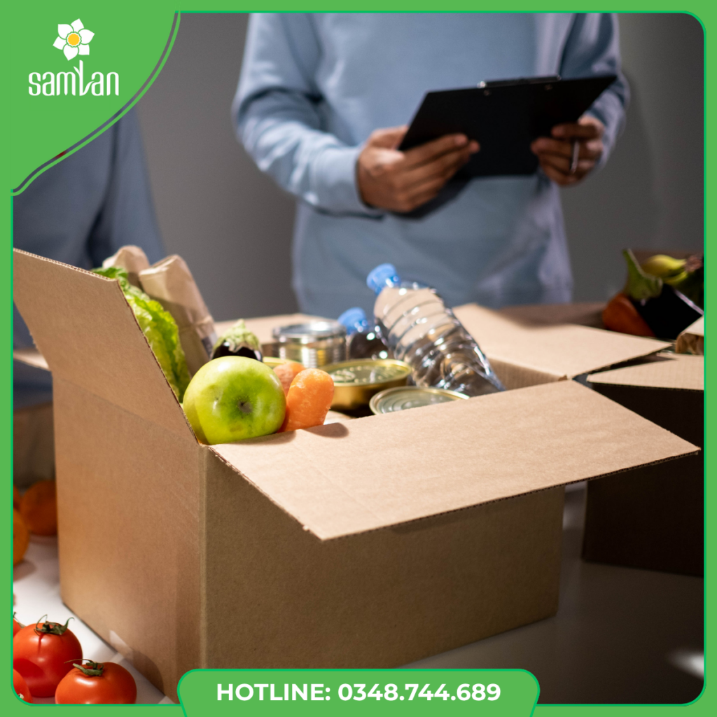Thùng carton nông sản, thùng carton đựng trái cây, thùng carton xuất khẩu.